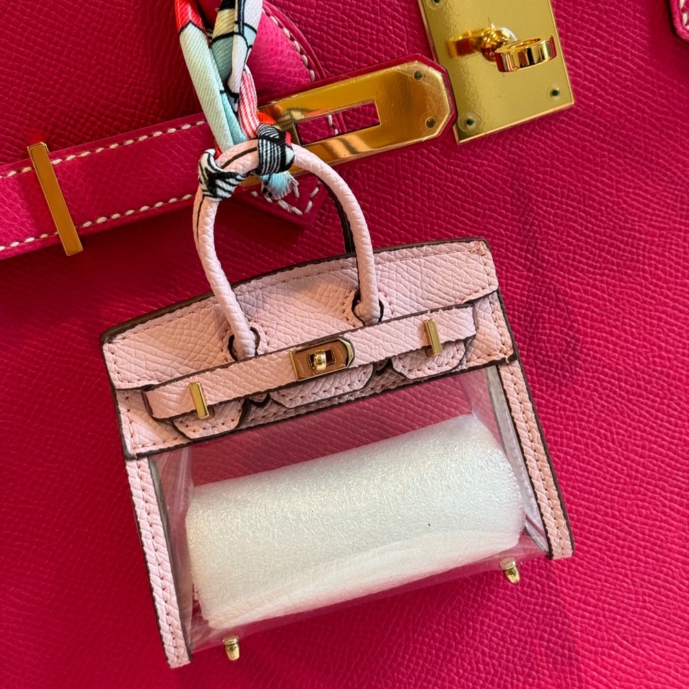 Micro clear handbag accessories Handbag charm Purse charm Keychain holder